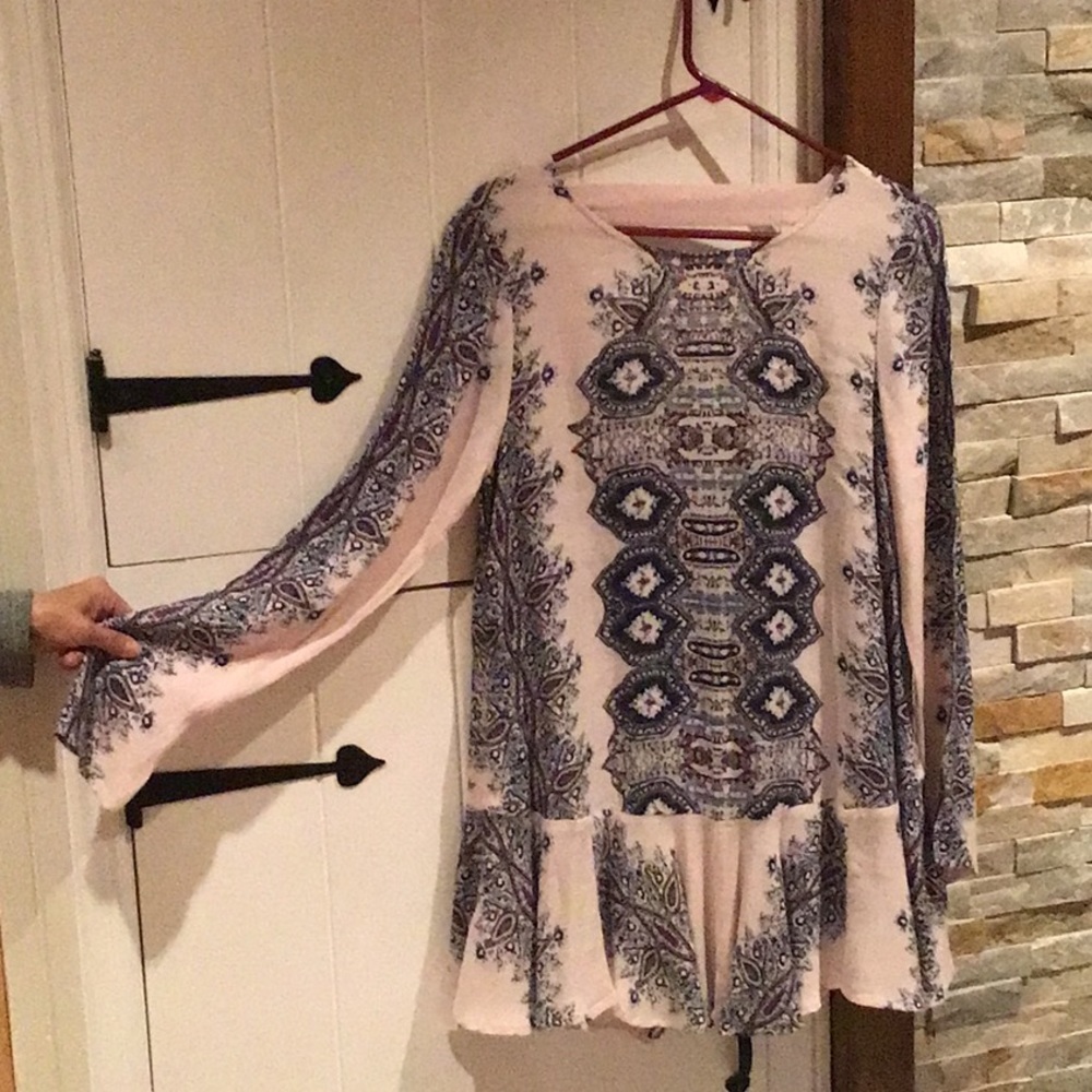 FREE PEOPLE “SMOOTH TALKER” PLUNGING BACK TUNIC/MINI DRESS - Picture 8 of 12